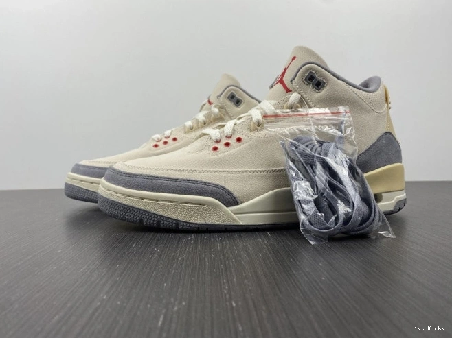 1st Kicks Shoes 3 Jordan Retro Air Muslin DH7139-100 0822